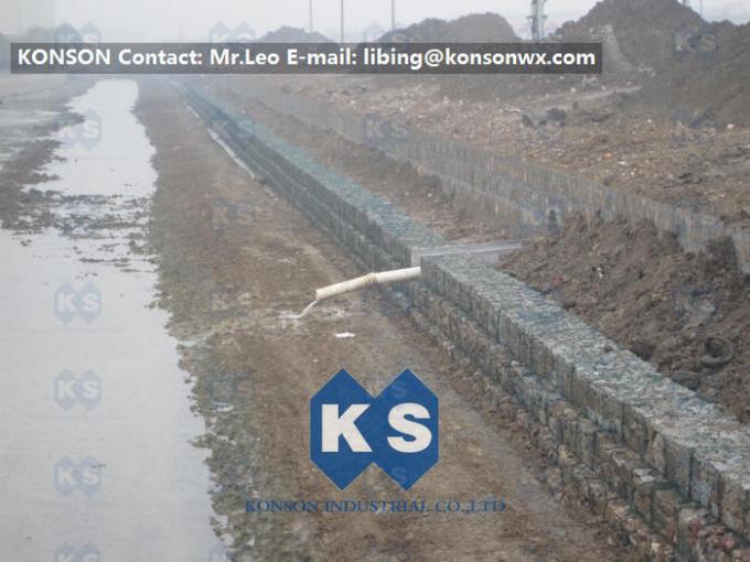 Alambre galvanizado del hierro hexagonal/que pesca las cajas de Gabion para la prevención de la orilla del río