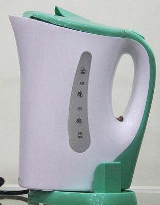 White And Green Stainless Steel Coil Eelctric Water Kettle , Water Heating Kettle